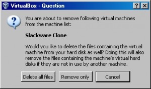 Slackware Clone Delete