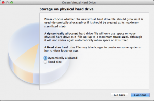 Storage on physical hard drive